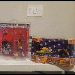 1998 Kobe Bryant Starting Lineup ,09 Wheaties Box 08-09 NBA Champions, & 3.5 CH Metal Gyro IR Helicopter