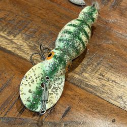 Vintage Bomber Waterdog Christmas Tree 3.5"  Wood crankbait lure