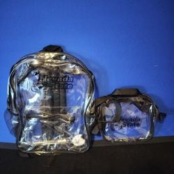 2 Clear Bags/Backpack 