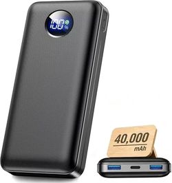 Portable Charger 40000mah Power Bank, USB-C (22.5W) Fast Charging Battery Pack Portable Phone Charger for iPhone 16 Pro/16/15/14/13 Series, Android