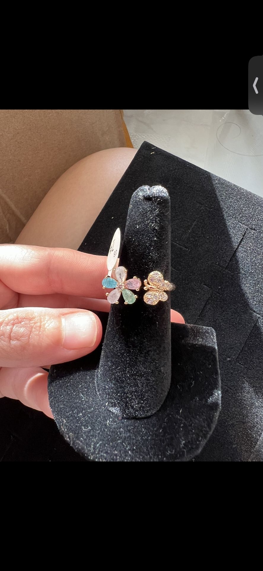 New Flowers & Butterfly Ring Size 7, 8 & 9 Available