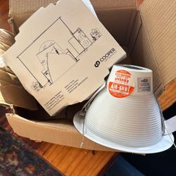 Ceiling Lighting Cans. One Fixed One Adjustable.