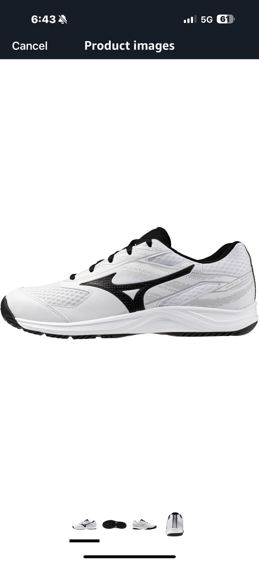 Mizuno Men's Break Shot 5 Ac Racquet Sports Shoe Tennis 11.5 Origin Imported Sole material Rubber Outer material Faux Leather Closure type Lace-Up A