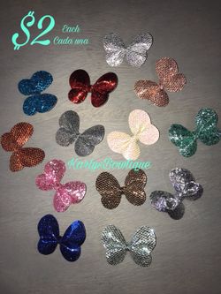 Sparkly butterfly clips