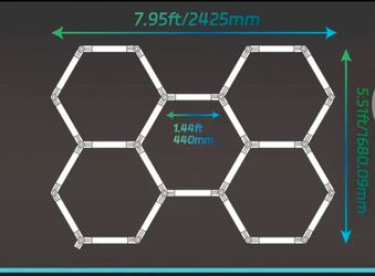 5 hexagon garage light flush mount, brand new