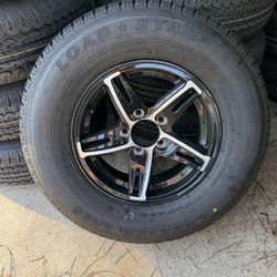 New 205-75-14inch Traiier Tires With Aluminum Wheels.   Load Star