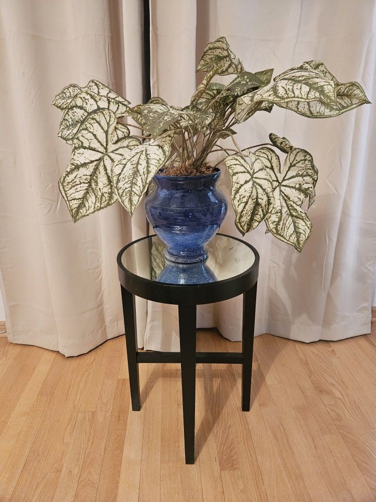 Fake Plant Blue Vase