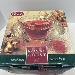 Gibson  Royal 27 piece Crest Punch Bowl Set