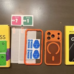 Bundle MagSafe Magnetic Case for iPhone 17 Pro & 2Pack Privacy Screen Protector + 2Pack Camera Lens Protector & Apple Airpods 4 ANC Case Cover with Cl