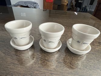 Longaberger Pottery Mini Pots