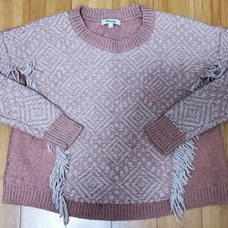 Madewell Mauve Pullover Wool Fringe Sweater Peach Orange Aztec Pattern Womens S.

Condition: Pre-owned, in excellent condition!
