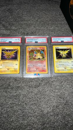 Charizard Base Set , Zapdos Base Set& Fossil 1st