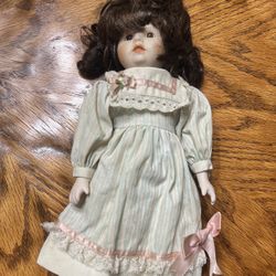 Vintage Porcelain Doll With Soft Body 