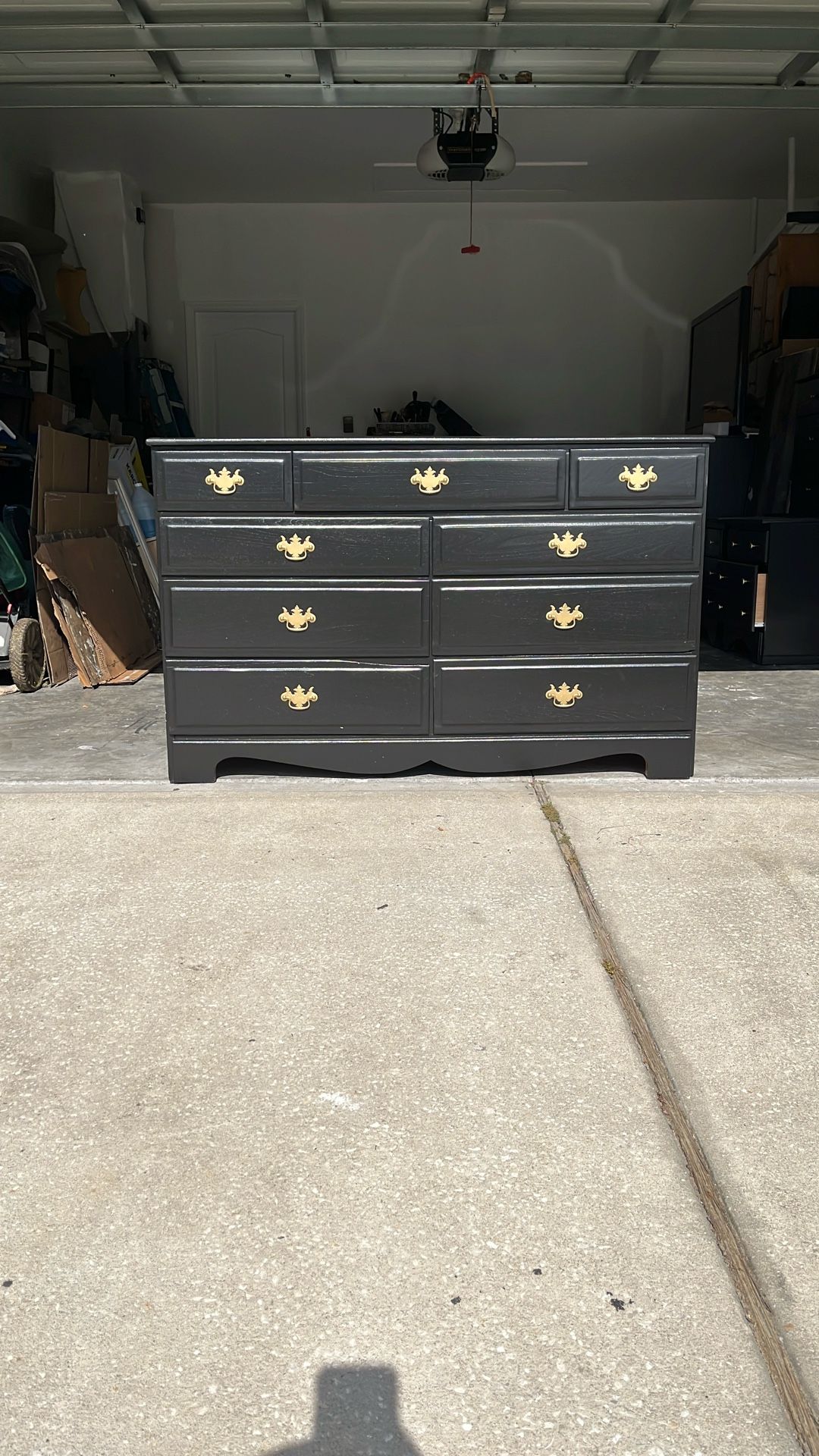 Black 9 Draw Dresser