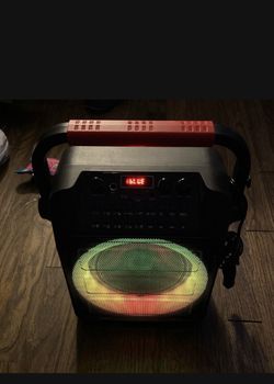 Kids Karaoke Sub Lights Up Has Bluetooth Comes 2 Microphones Charger Asking  50