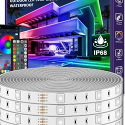 New 300ft Outdoor LED Strip Lights to Enhance Yard.