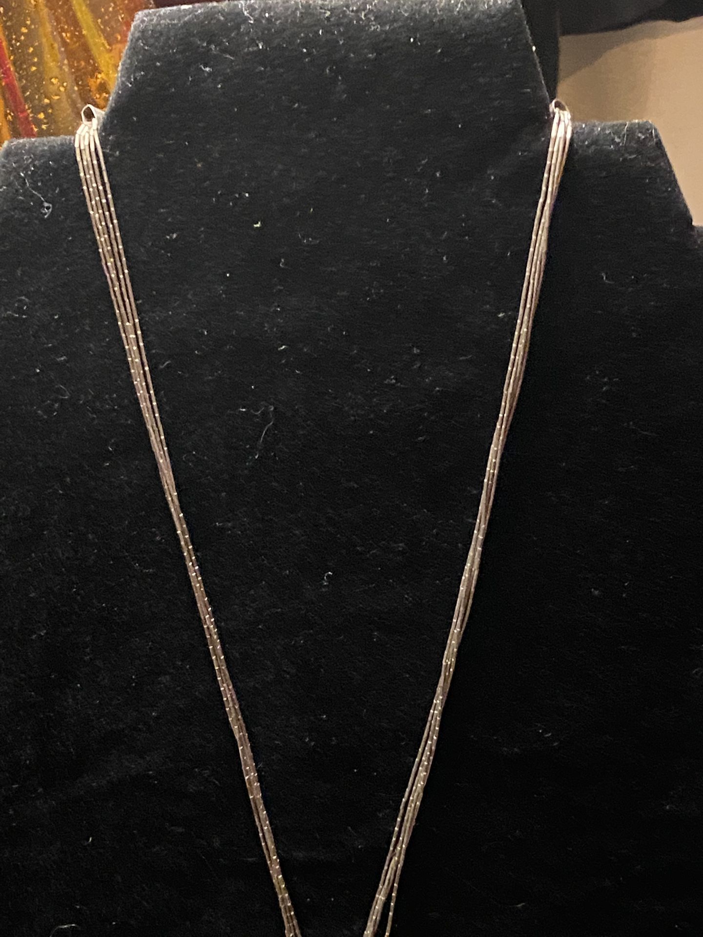 Navajo vintage sterling silver liquid silver necklace adjustable