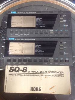 Two KORG SQ-8  8 Track Multi Sequencer    With Manual 