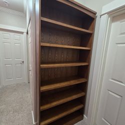 Tall Solid Oak Bookcase