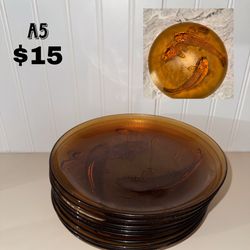 8 Koi Fish Vintage Plates