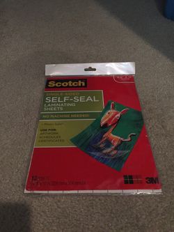 Scotch self seal laminating sheets