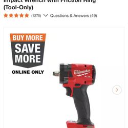 Milwaukee Impact 1/2 Drive 