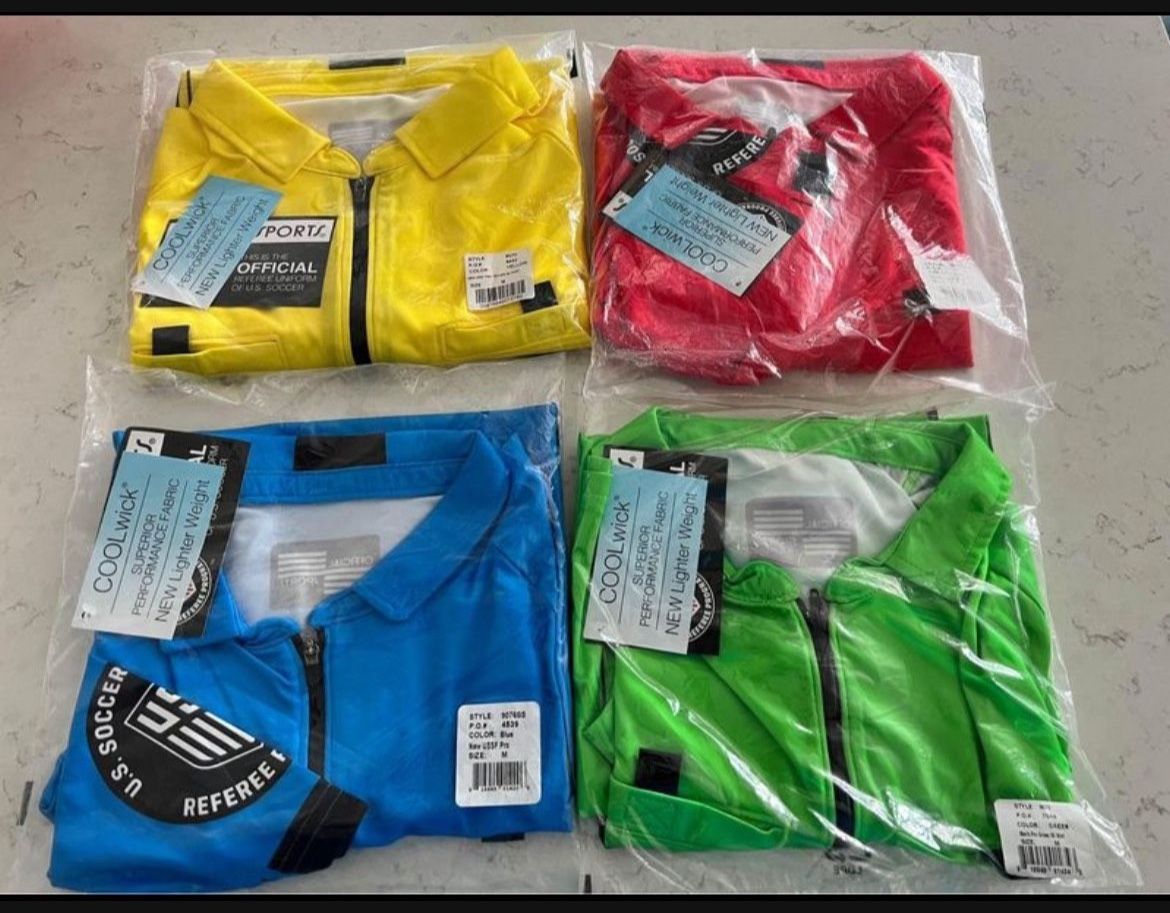 NEW! 4-PACK Official Sports Pro RefereeJersey Size Mediums Mens (M) Soccer