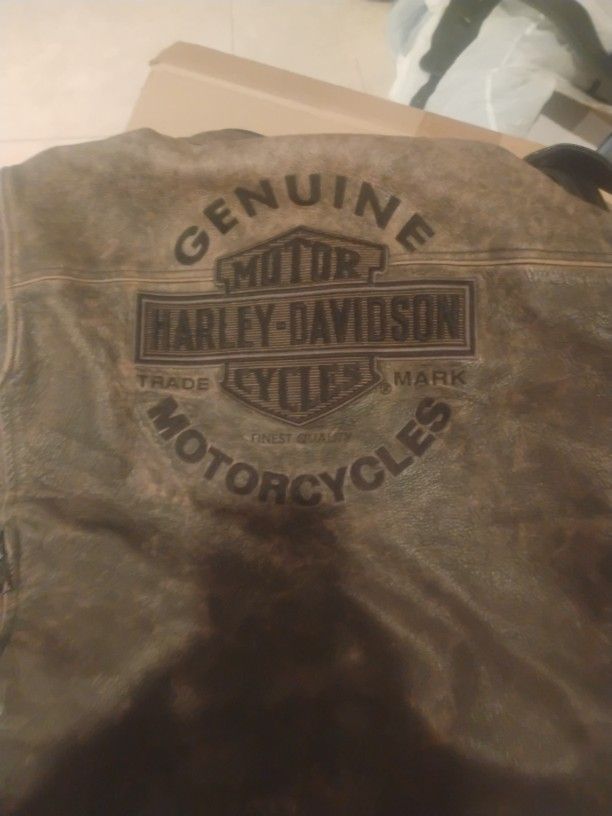 Brown Faded New Leather Jacket 2x
