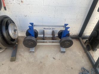 Rebock Weight Stand and 2x 60lb—120lbs total