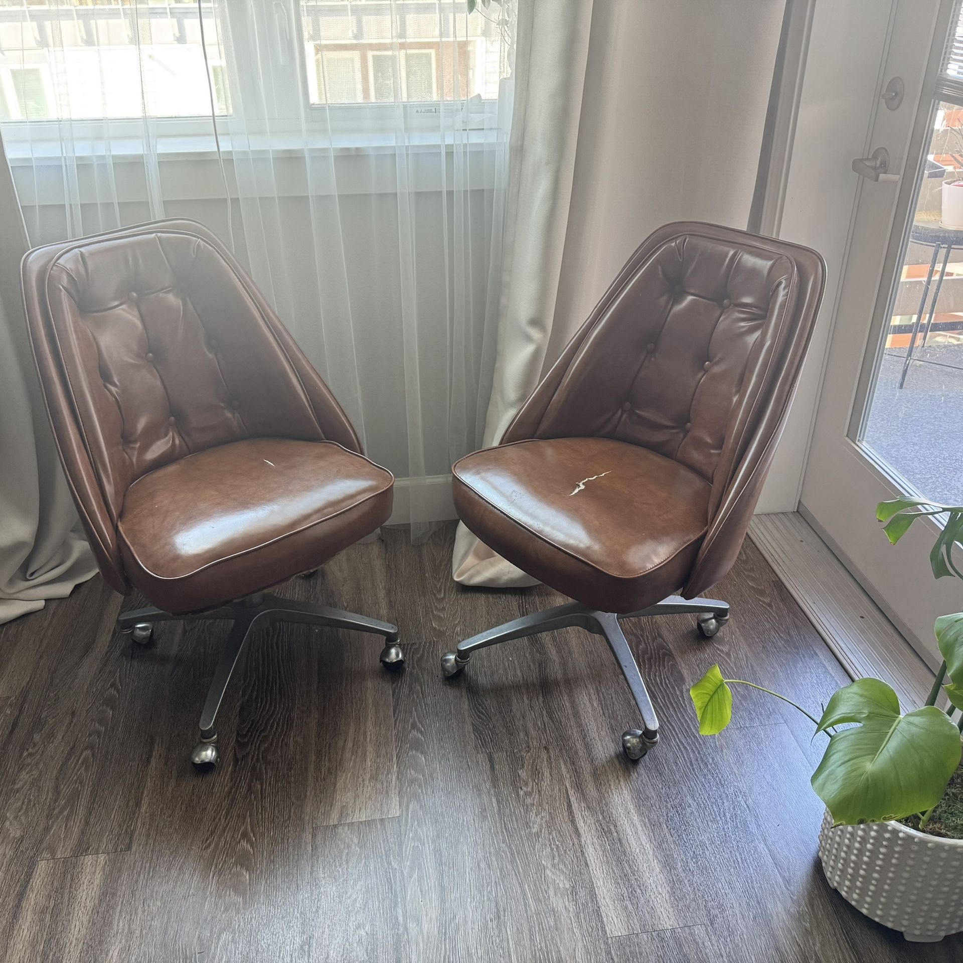 Set Of Vintage Swivel Chairs