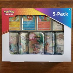 Pokemon International Kanto Friends Mini Tins 5-Pack COSTCO EXCLUSIVE
