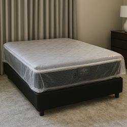 Queen Size Mattress Pillow Top 14” Inches  Excellent Comfort Also Available: Twin, Full, And King New From Factory With Its Plastic Same Day Delivery 