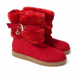 🔥 Cute Red Faux Fur Guess Boots