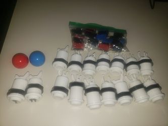28mm arcade buttons and arcade stick toppers