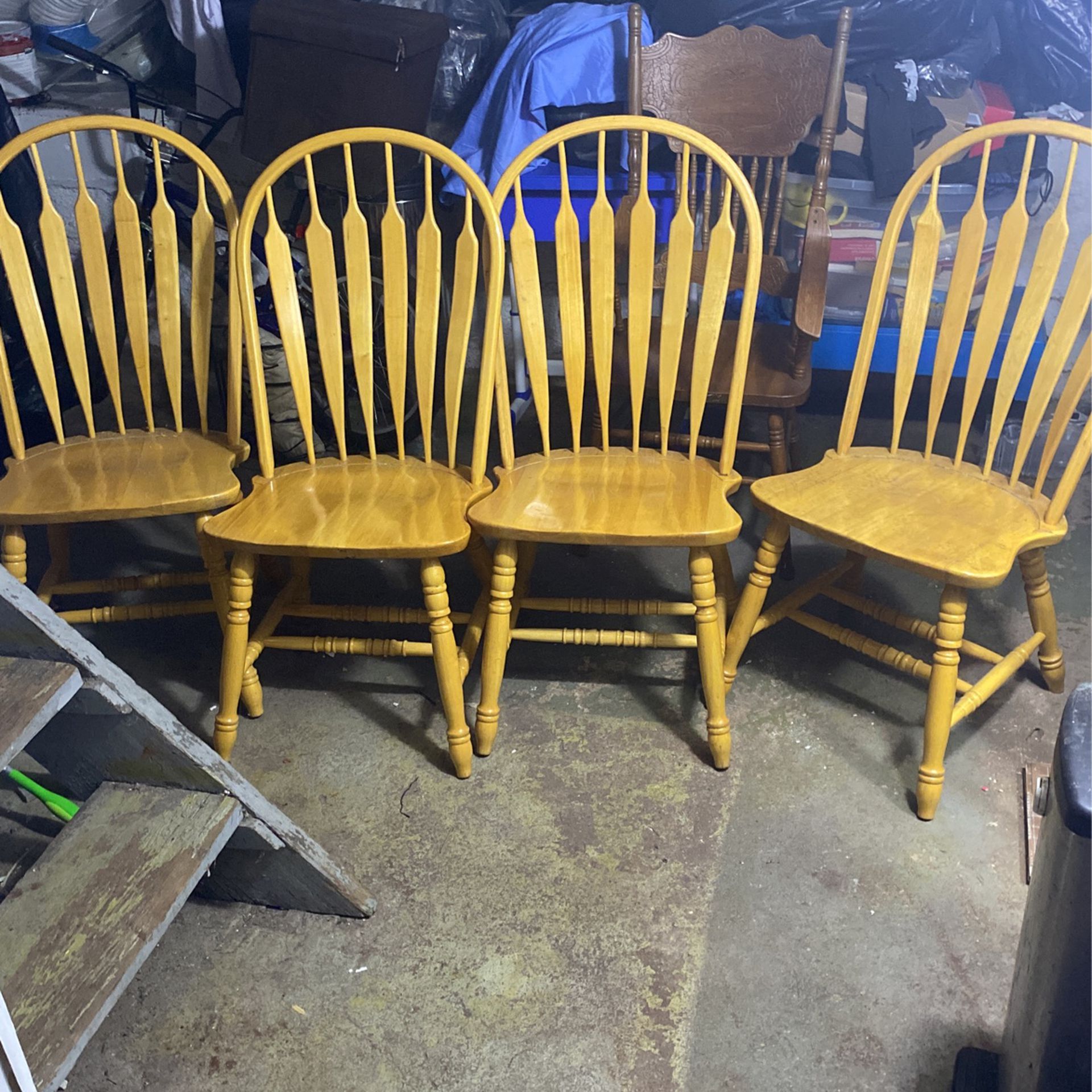 Antique wooden chairs