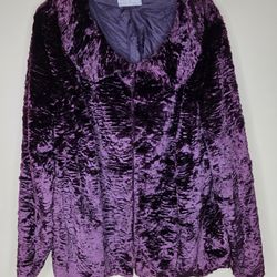 Kate Hill Women's Purple Long Sleeve Coat Size 18W 