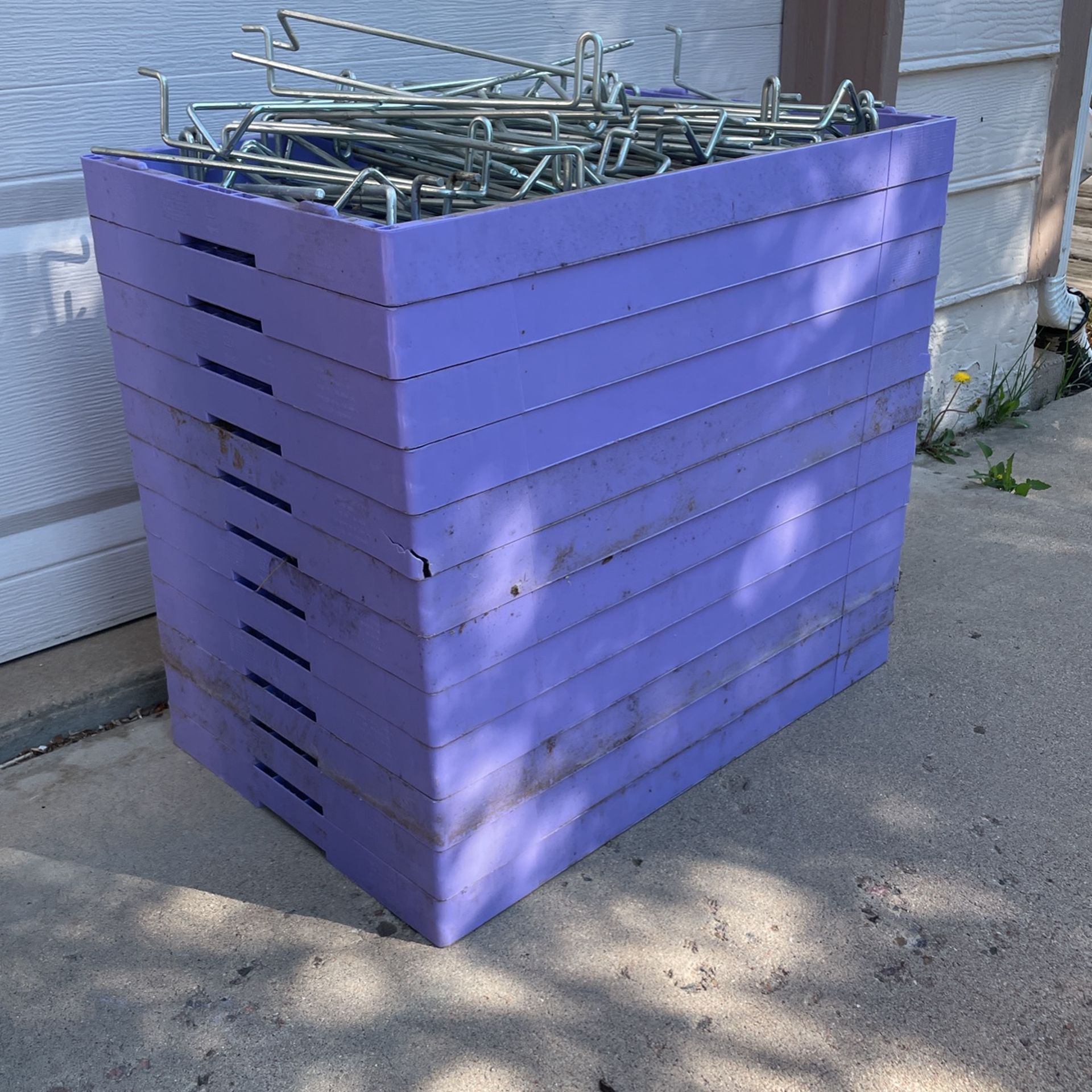 Plastic And Metal Garage Storage Shelf