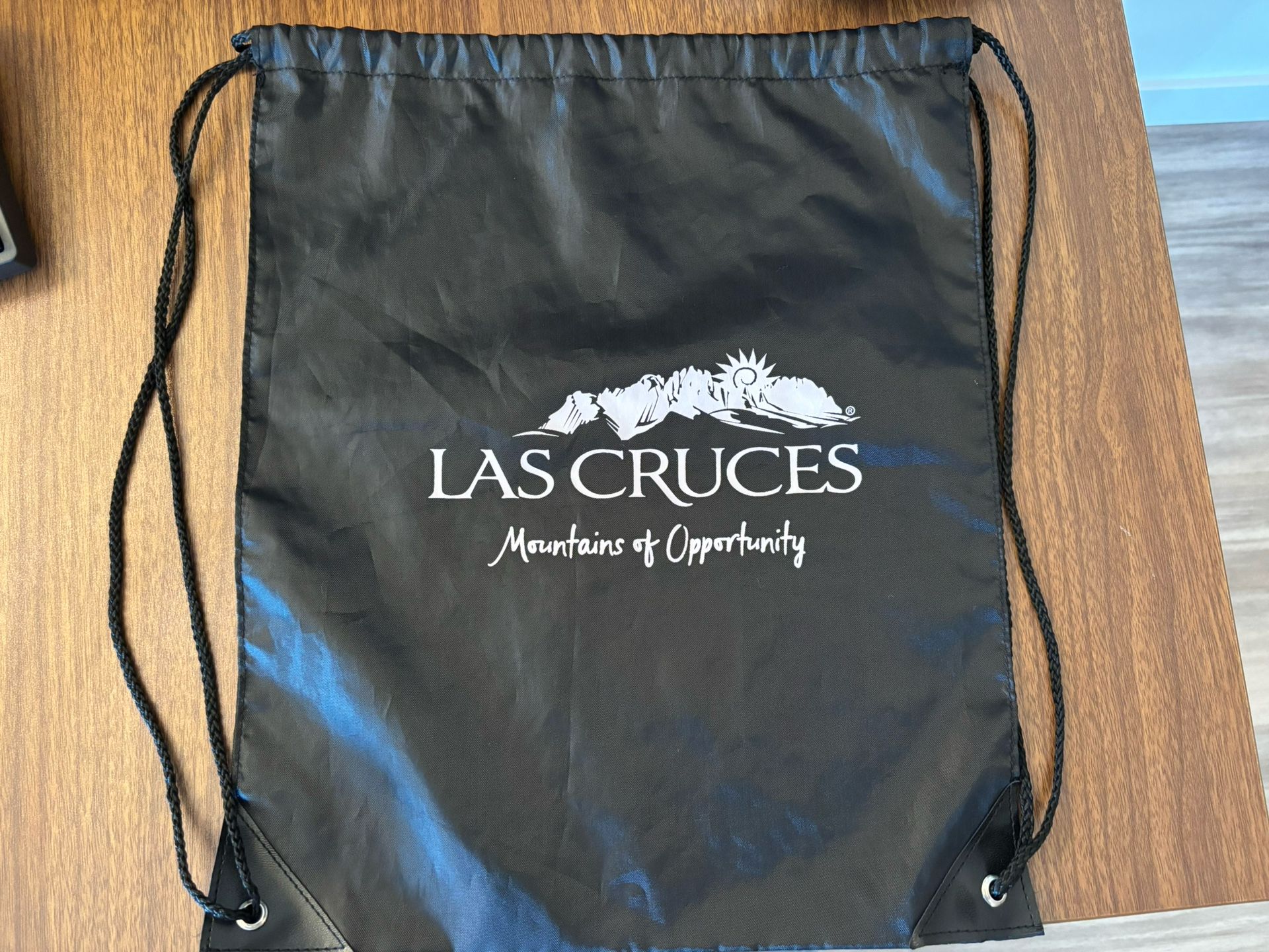 Black drawstring backpack