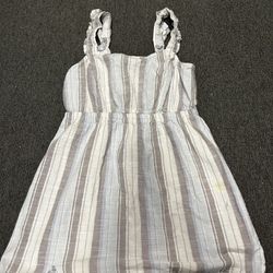 Blue Striped Easter Dress