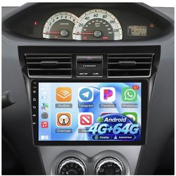 4+64G Radio for Toyota Yaris 2007-2012 Android Carplay Car Stereo Wireless Car Play/Android Auto/Bluetooth/9 inch Screen/32 EQ Audio/1280 * 720 Screen