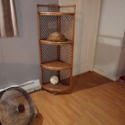 Rattan/Wicker Corner Shelf 