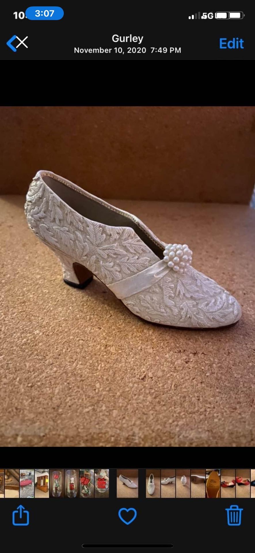 Just the Right Shoe "I Do" by Raine / Willits Miniature Wedding Shoe New