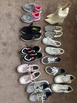 Women’s / youth Nike, Vans and adidas sizes 5.5 and 6