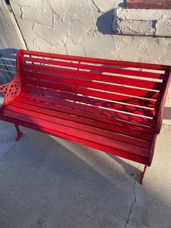 Red Auntie bench