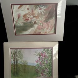 Two Spring Watercolor Paintings