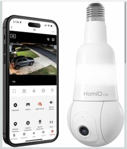 3MP 2K Light Bulb Security Camera, 2.4GHz & 5GHz WiFi Indoor Outdoor