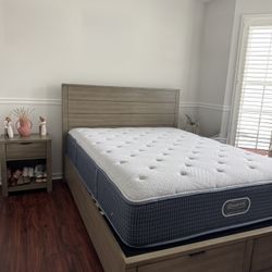 Bedroom Set - Storage Bed, Dresser & nightstand - MUST GO 