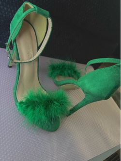 Green feather heels