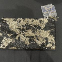 MAC cosmetics Pouch Carrier Golden And Black Brand New