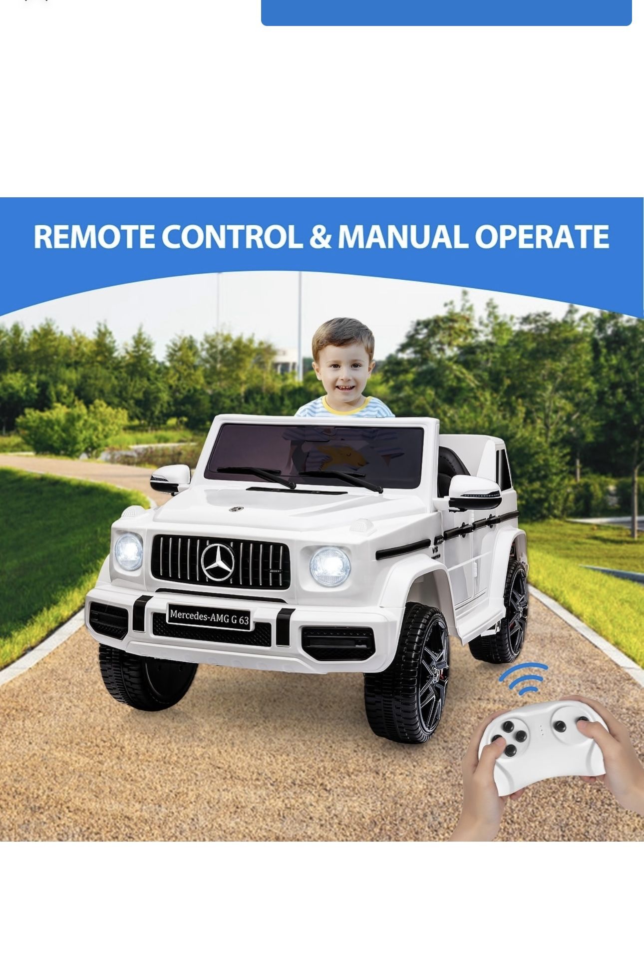 Kids Ride On Car Licensed Mercedes-Benz Electric Car LED Lights Music.